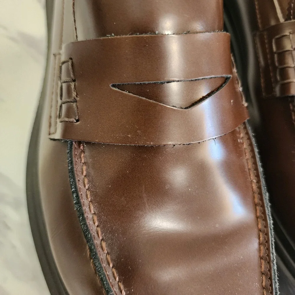 Karl Lagerfeld Brown Loafers Men's Size 10.5 Chunky S2‎